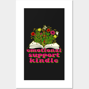 emotional support kindle groovy book lovers Posters and Art